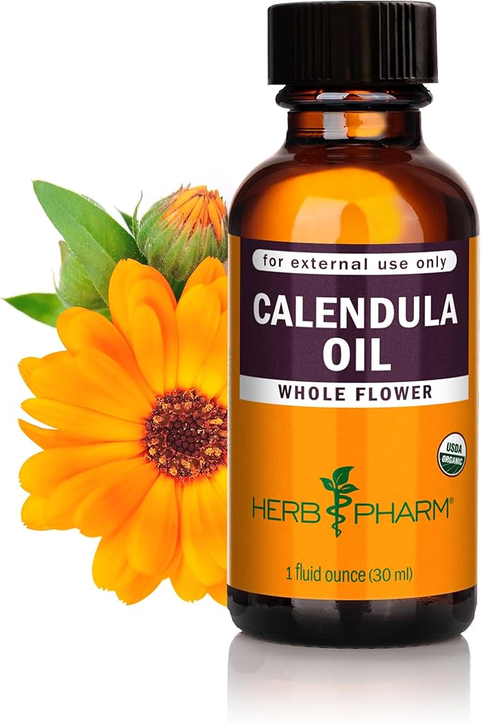Herb Pharm Certified Organic Calendula Oil, 1 Oz