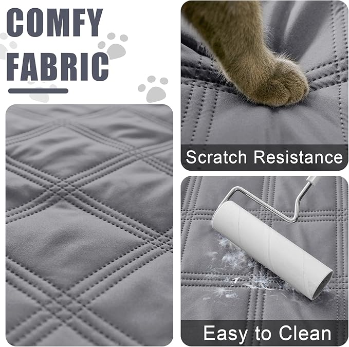Smiry Waterproof Dog Bed Cover, Reversible Pet Blanket for Sofa Couch | Soft Washable Dog Blanket, Leakproof Couch Cover for Dogs Cats & Furniture Protection, 40x50, Grey/Dark Grey