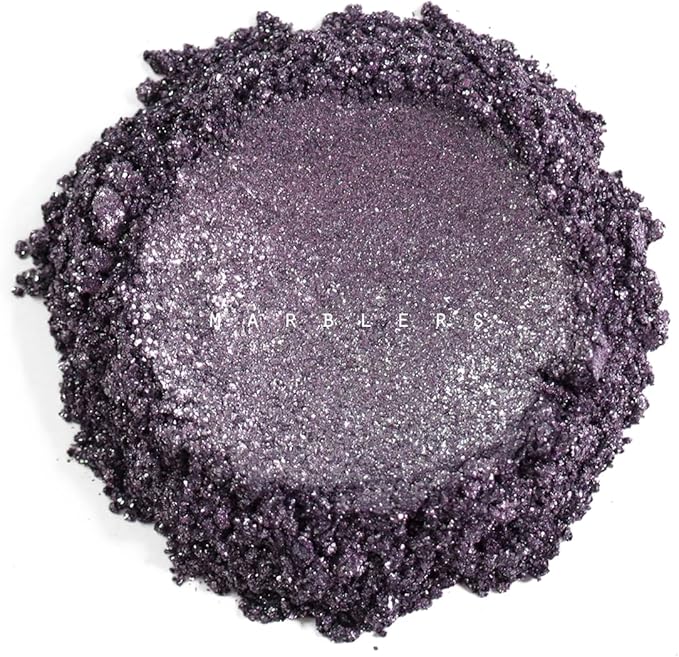 MARBLERS Purple Mica Powder [Ash Lilac Pearl] 4oz (113g) | Cosmetic Grade | Epoxy Resin Pigment, Dye, Non-Toxic, Vegan, Cruelty-Free | Lip Gloss, Nails, Body Butter, Bath Bomb, Candle & Soap Making
