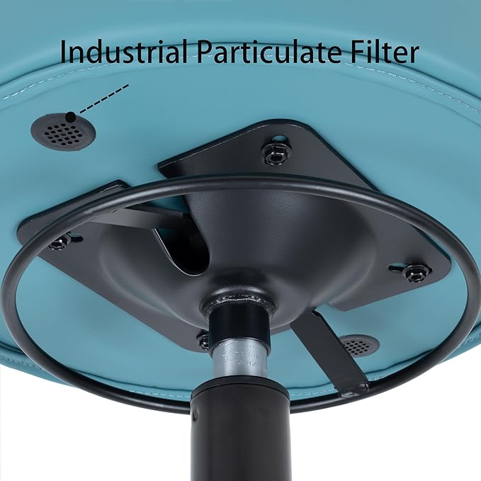 TAKE UR SEAT® All-Purpose Stools with Adjustable Seat and Easy Clean Performance Fabrics for Cleanroom Lab Medical Office Classroom Shop Garage Spa Massage Tattoo(Blade Wheels) (17" Blue)