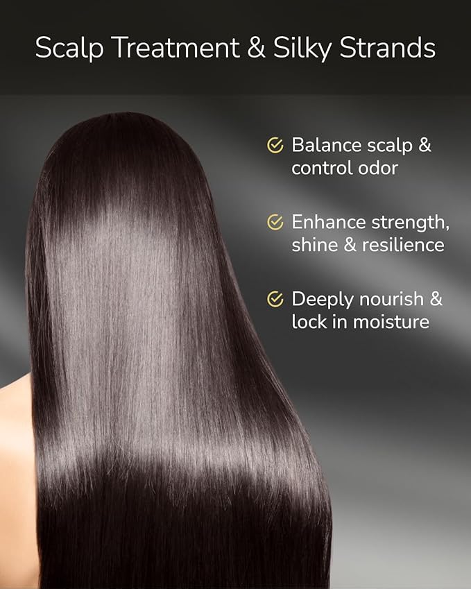 Treatment Conditioner, Moisturizing & Repairing Hair Conditioner for Women & Men, For Color-Treated Hair & Dry, Itchy Scalp, Sulfate-Free, Paraben-Free, Black (8.5 fl oz, 250 ml)