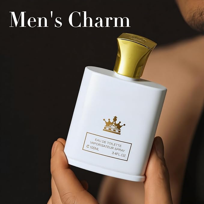 AFLUXE King-D White Long-Lasting Cologne for Men | Citrus, Aromatic & Woody Scent | Eau de Toilette 100ml Spray | Day to Night Fragrance
