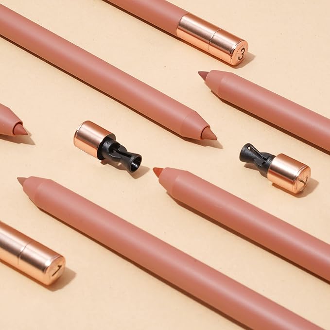 Retractable Lip liner Pencil, Waterproof Lip Liner with Built-in Sharpener, Twist Up Lipliner for Lips Sculpting and Shaping, Rich Pigment, Long Lasting (Just Honey)