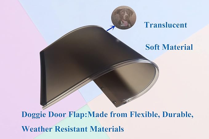 Large Dog Door Replacement Flap Compatible with PetSafe Freedom Pet Door PAC11-11039,Weather Resistant Materials,Measures 10 1/8" x 16 7/8"