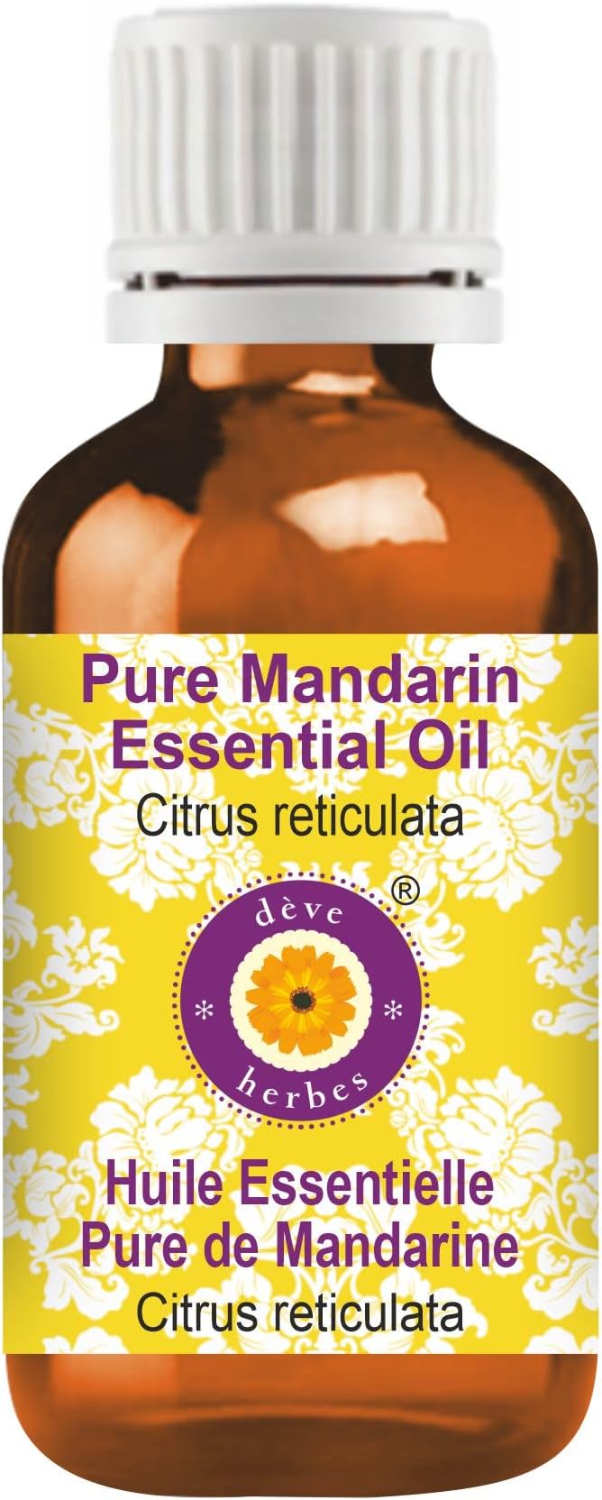 Deve Herbes Pure Mandarin Essential Oil (Citrus reticulata) Steam Distilled 2ml (0.06 oz)