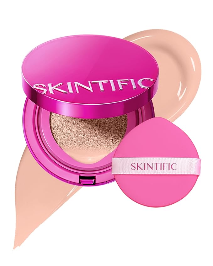 Pink Glow Cushion Foundation #0CN Cool Porcelain| Medium Coverage, Natural Glow Finish, Moisturizing for Dry Skin, Lightweight, Long-Lasting & Oxidation-Resistant