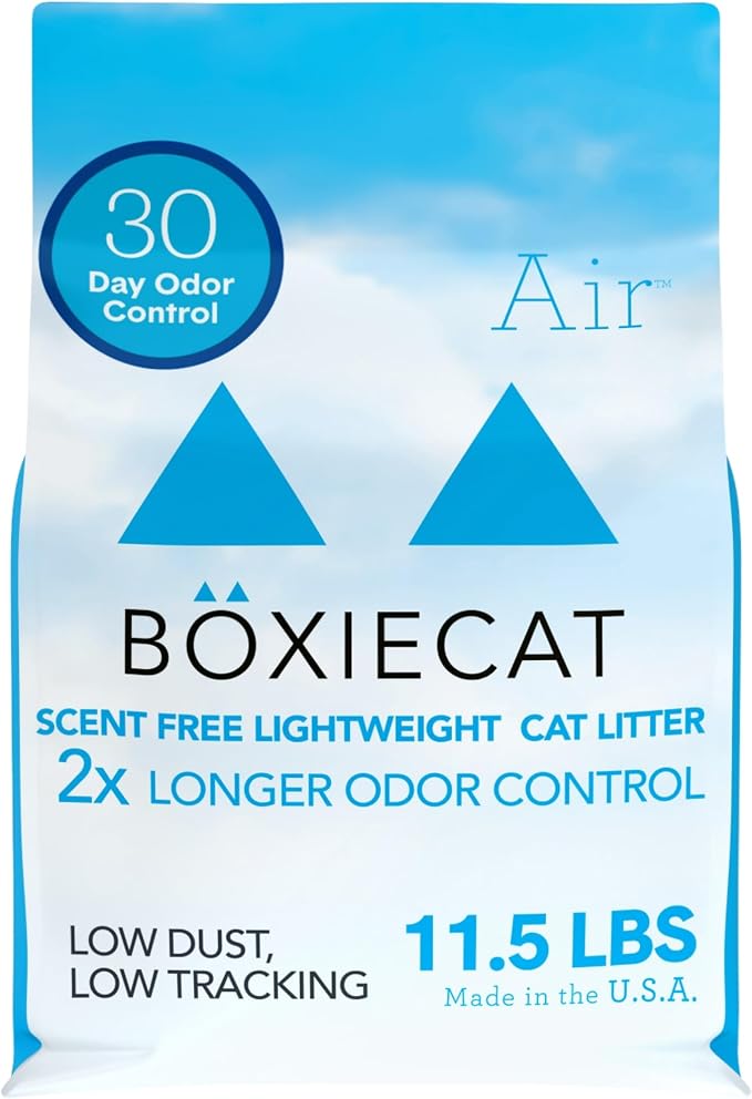Boxie Unscented Natural Lightweight Cat Litter 30+ Day Odor Control 11.5 lb
