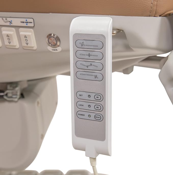 Silver Fox - Facial Chair for Esthetician, Electric Spa Treatment Chair with 4 Motors, Professional Beauty Bed, Adjustable Salon Treatment Table with 240° Rotation - 2246EB, Sand