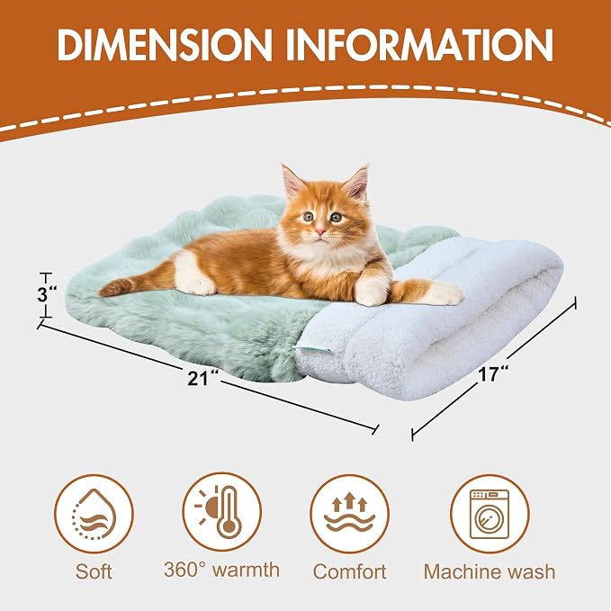 3 in 1 Semi-Enclosed Self Warming Burrow Cat Bed Sleeping Cave | Keep Warming, Machine Washable, Easy to Clean, Soft & Comfortable, Pet Beds fo Cats & Dogs, Cozy Privacy Nook
