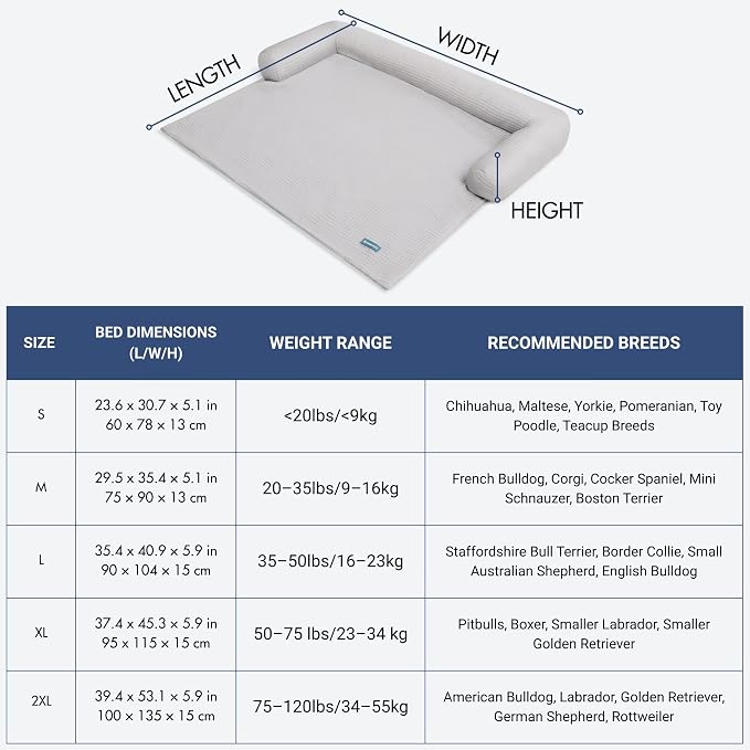 Spark Paws Cooling Couch Cover Dog Bed, Furniture Protector Mat | Non-Toxic Washable Pet Cooling Pad for Large, Medium and Small Dogs