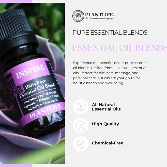 Plantlife Happy Aromatherapy Essential Oil Blend - Straight from The Plant 100% Pure Therapeutic Grade - No Additives or Fillers - Made in California 10 ml