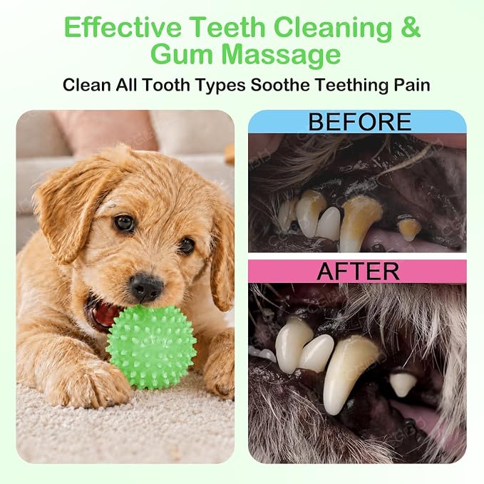Puppy Toys, 6 Pack Dog Chew Toys for Puppy, Cute Green Small Dog Toys Teething Toys for Puppies, Soft Durable Interactive Chew Toy for Small Dogs