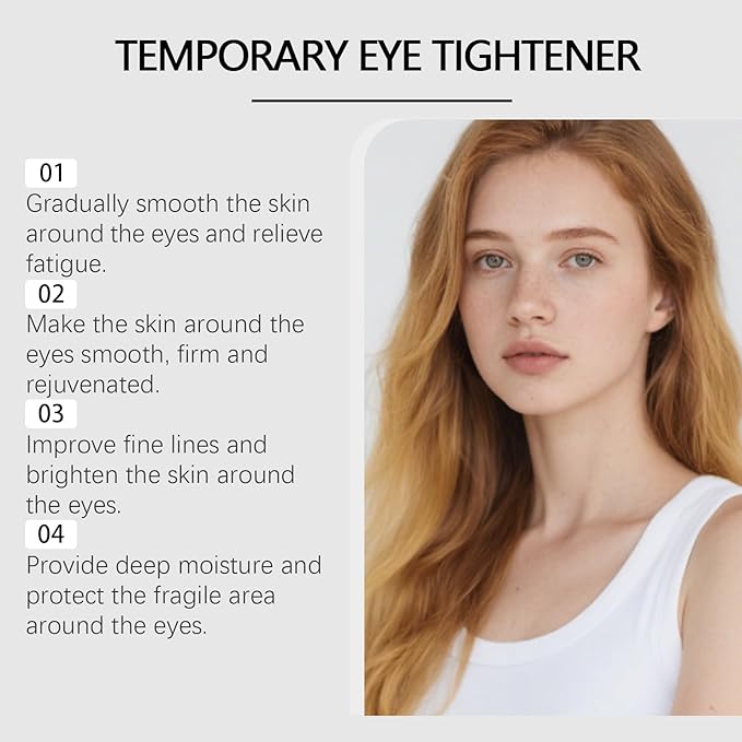 Instant Eye Temporary Tightener, Easy-Wear Formula, Reduces Fine Lines, Dark Circles, Crow's Feet and Puffiness, 20g/0.71oz with Application Brush