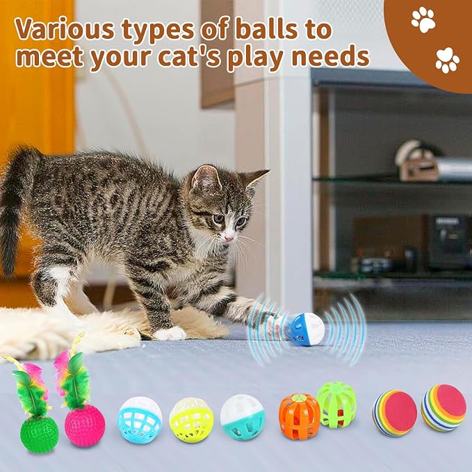 iCAGY 24 Pcs Cat Toys Set for Indoor Cats, Kittens
