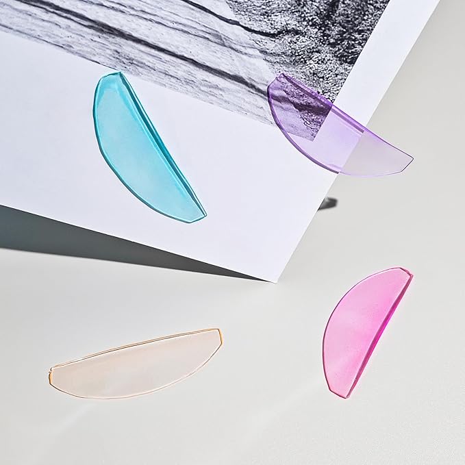 Flat Lash Lift Shields Glueless Ultra Thin Silicone Pads for Perming Lotion No.1, Lash Softening Shields for Easy Korean Eyelash Lift (Colorful)