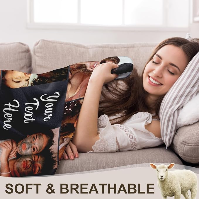 Yofair Ships Next Day, Custom Blanket with Picture Wedding Anniversary Valentines Day Gifts for Him Her Personalized Photo Blankets I Love You Couple Gift for Women Boyfriend Girlfriend Wife Husband