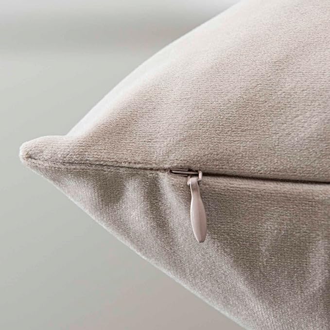22x22 Velvet Throw Pillow Covers Set of 2 for Couch Sofa Bed,Cloud | JUSPURBET Decorative Pillow Covers with Invisible Zipper for Modern Living Room Bedroom Home Decor