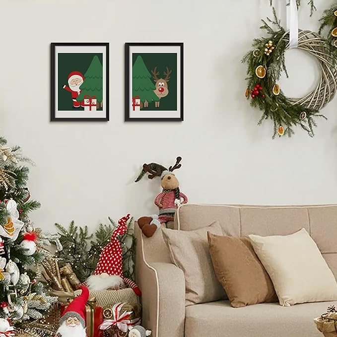 upsimples 10x14 Picture Frame Set of 5, Display Pictures 8.5x11 with Mat or 10x14 Without, Wall Gallery Poster Frames, Black