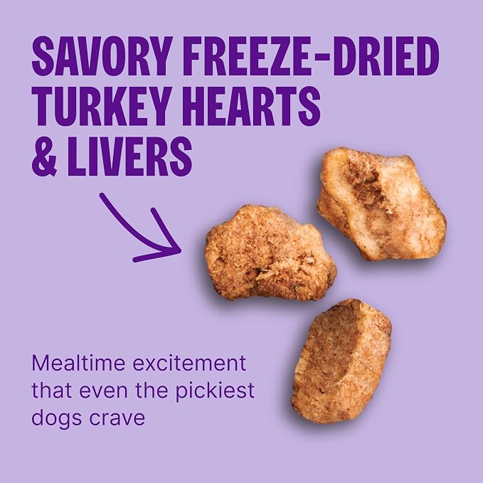 Wellness CORE+ Small Breed Adult Dry Dog Food with Freeze Dried Pieces, Grain Free Kibble+, Natural, High Protein, Turkey and Chicken Recipe, 4 lb Bag