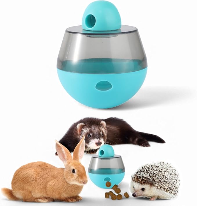 Ferret Treat Ball Interactive Toy Balls for Small Animal, Enrichment Toys Ferrets Dry Food Ball for Ferrets Guinea Pig Rat Chinchilla Hedgehog Bunny, Pet Ferret Accessories (XL, Wiggle)
