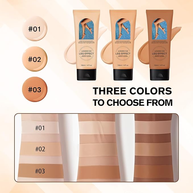 Leg Makeup Waterproof No Transfer,Flawless Looking Leg and Body Scar Cover up Makeup,Waterproof Long Last Easy Application for All Skin Tones. (1# Fairest Glow)