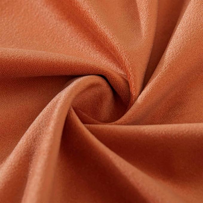 16x24 Velvet Throw Pillow Covers Set of 2 for Couch Bed Sofa,Burnt Orange | Decorative Soft Pillow Covers with Invisible Zipper for Couch Sofa Bed Living Room Bedroom Home Decor Halloween