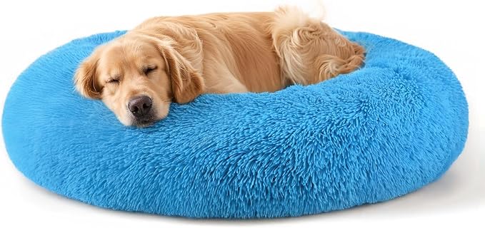 Dog Beds Large Sized Dog and Cats, 32in Pet Beds for Large Pet, Washable Indestructible Extra Large Dog Bed (Light Blue)
