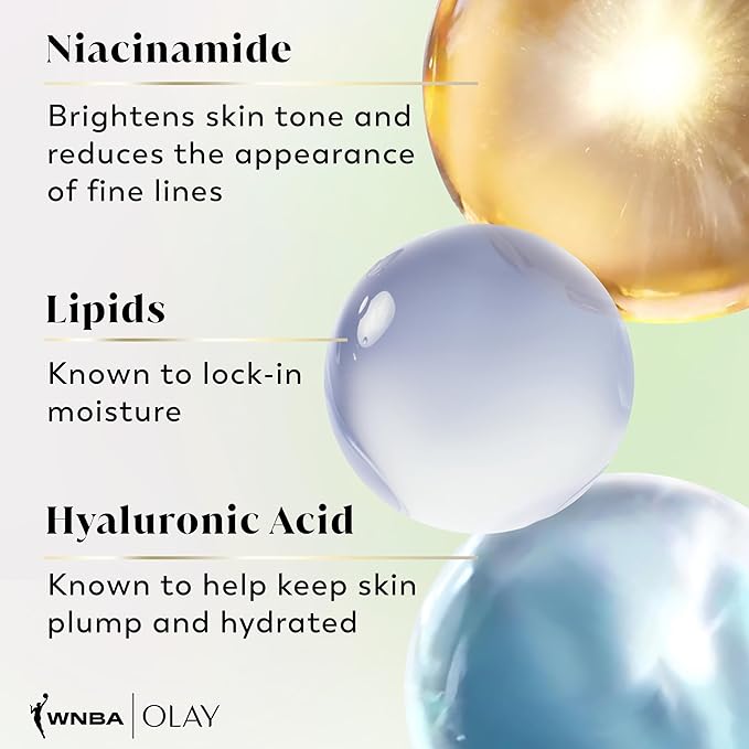 Olay Body Wash for Women, WNBA, Intensely Hydrating, Hyaluronic Acid Serum, Hydration On/Off Court, Improves Moisture Barrier, Vitamin B3 Complex, All Skin Types, Courtside Citrus Scent, 20 fl oz