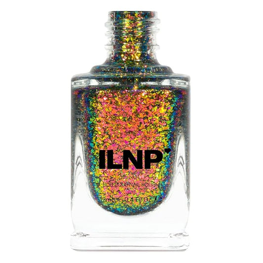ILNP Electric Carnival - Red, Pink, Gold, Green Ultra Chrome Color Shifting Flakie Nail Polish