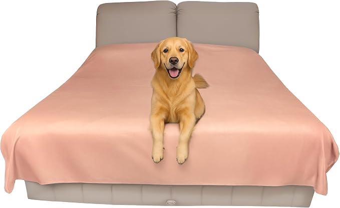 Thin Reversible Waterproof Protective Cover or Liner for Bed or Couch (Queen Size, 96 x 82 inch), for Dogs and Cats, Babies; Incontinence, Dirt, Drool