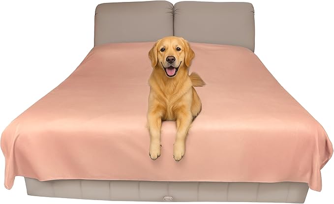 Thin Reversible Waterproof Protective Cover or Liner for Bed or Couch (Twin Size, 90 x 55 inch), for Dogs and Cats, Babies; Incontinence, Urine, Drool