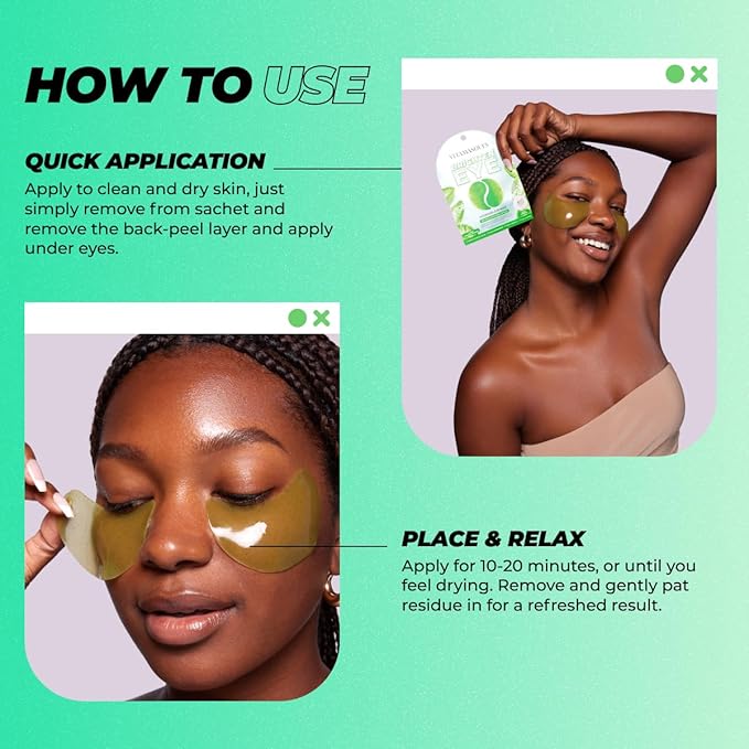 Vitamasques Hydrogel Eye Pads - Infused with Real Petals, Under Eye Mask, Birthday Gifts For Women, Reduce Dark Circles, Puffy Eyes, Undereye Bags, Wrinkles - Under Eye Patches (Pack of 3)