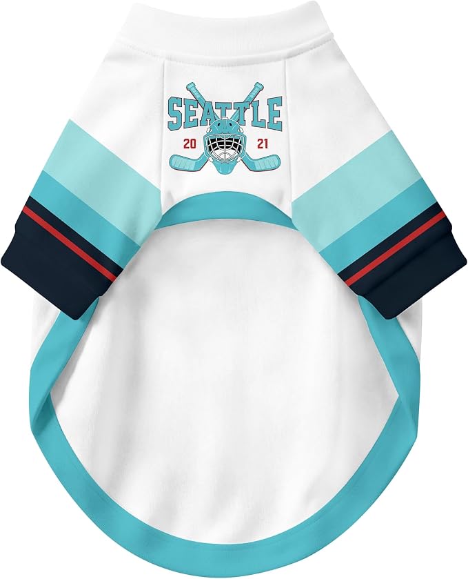 Seattle Dog Clothes Personalized Pet T Shirt for Dogs Gift | Custom Name Number Jersey Style Pet Shirt for Dog