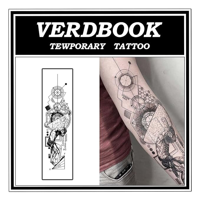Waterproof Temporary Tattoos: 2-Sheet Tattoo Kit with Realistic Body Stickers, Semi-Permanent Tattoos for Adults Lasting 7-15 Days – Safe for Men & Women, Ironwood Vein