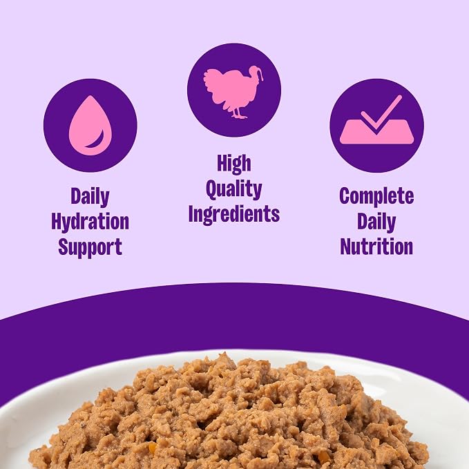 Wellness Complete Health Pate Adult Canned Wet Cat Food, Natural, Protein Rich, Grain Free, Turkey Dinner Recipe, 3 oz, Pack of 24 Cans