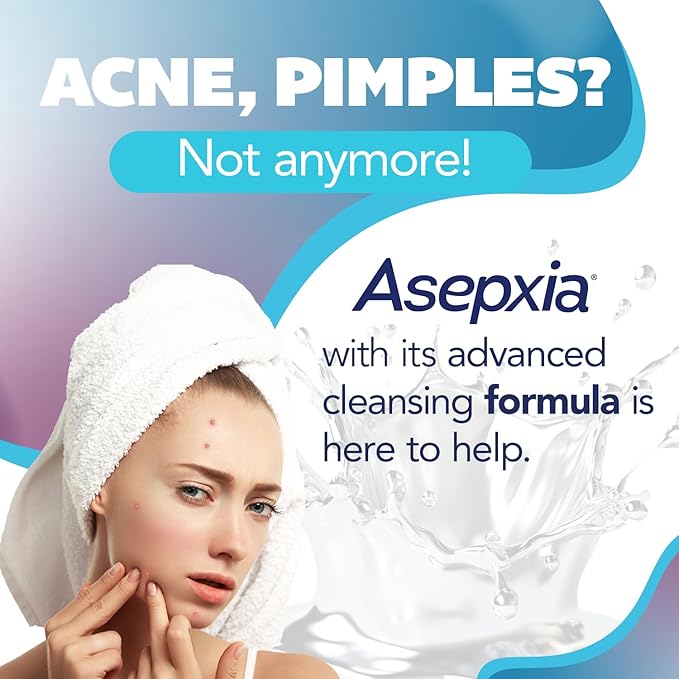 Asepxia Acne Treatment Scrub Cleansing Bar Soap | Removes pore-clogging dirt & impurities, Helps eliminate blackheads, Deep cleansing without blackheads, Salicylic Acid Cleanser, Size 4 Oz, 1-Pack