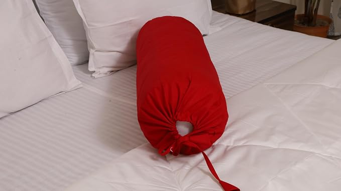 Bolster removable cover cotton (Burgundy, 6" x 16" (15cm x 40 cm))