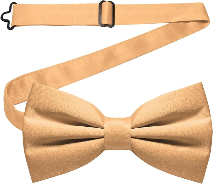 JEMYGINS Solid Color Pre-tied Bow Tie Adjustable Bowtie for Men