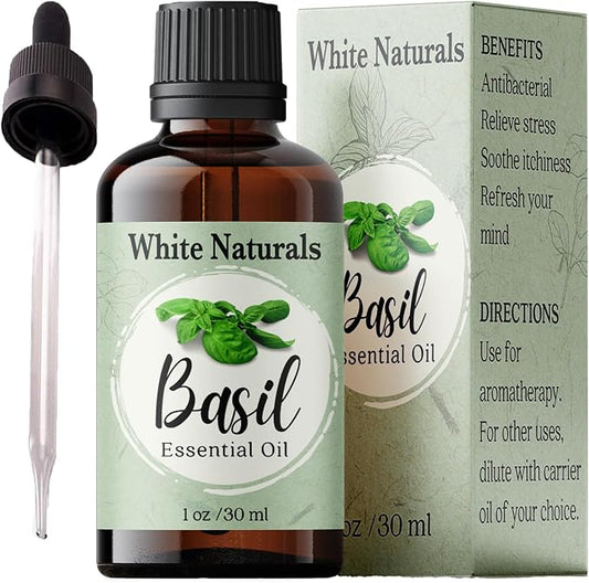 Basil Essential Oil,100% Pure & Natura, Therapeutic Grade Basil Oil for Aromatherapy, Great for Skin, Massage, Diffuser Candle & Soap Making, Plant Therapy 1 oz Bottle with Dropper