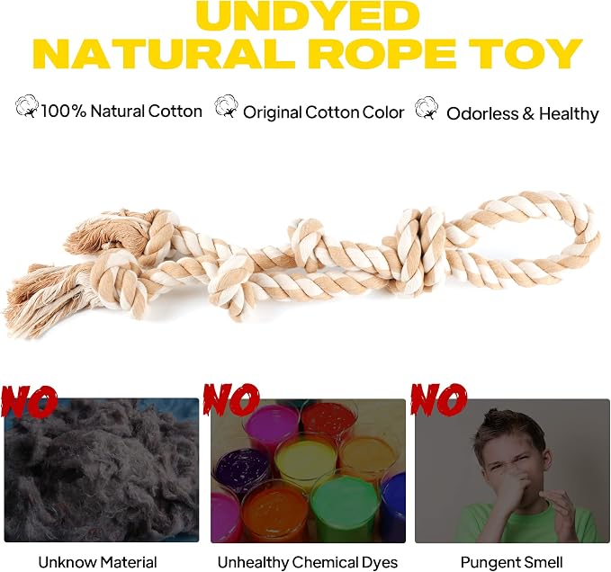 Fida Dog Rope Toys for Large Dogs, Tough Tug of War Dog Toys
