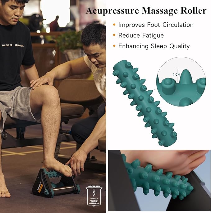 Icing Plantar Fasciitis Relief Foot Roller Massager, Green | Cold Rolling Massage Tool for Heel Arch Pain & Sore Tired Feet, Runners, Athletes, Standing Workers, Home Office Gym Use