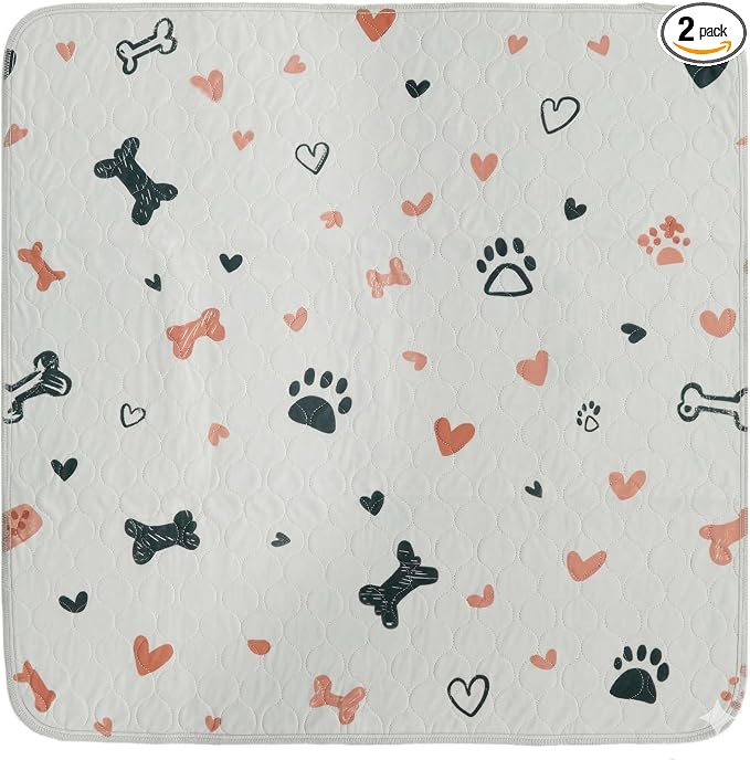 PUPIBOO Washable Pee Pads for Dogs and Cats - Super Absorbent Reusable Puppy Training Pads - 100% Waterproof, Leak-Proof & Non-Slip Whelping Pads for Pet Housebreaking