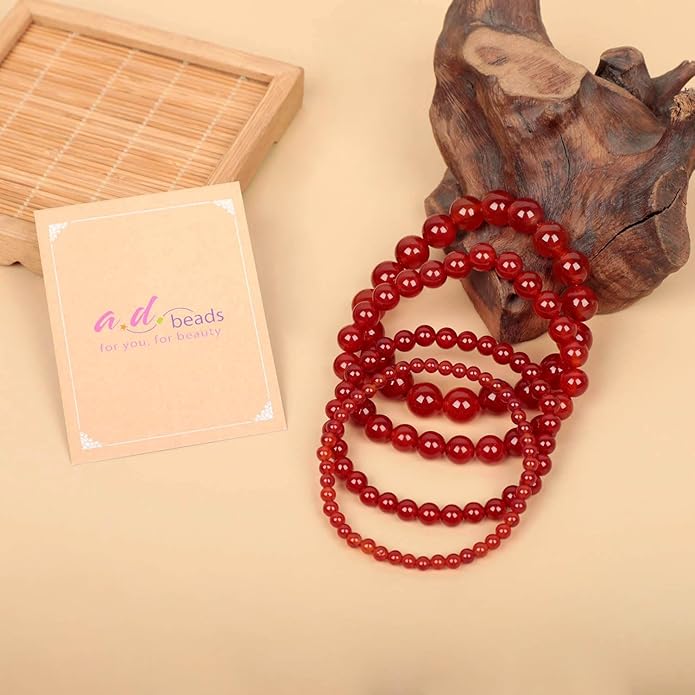 AD Beads Handmade Gemstone Stretch Elastic Bracelet Crystal Healing Reiki Nature's Beauty and Spiritual Essence Unisex