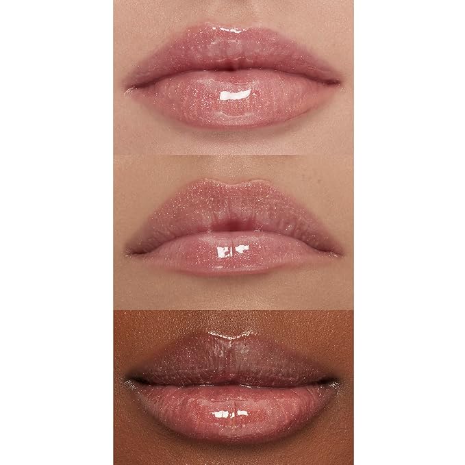 e.l.f. Lip Plumping Gloss, Hydrating, Nourishing, Invigorating, High-Shine, Plumps, Volumizes, Cools, Soothes, Champagne Glam, Shimmer, 0.1 Oz