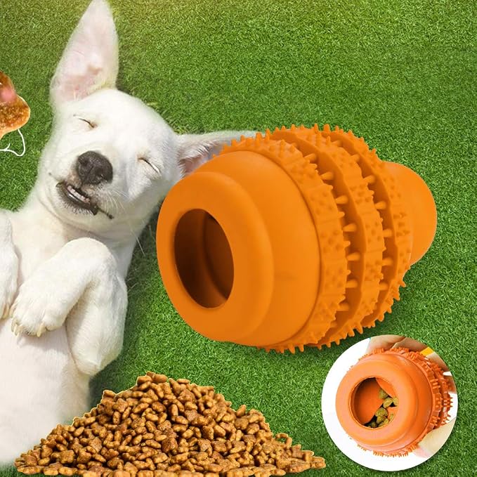 Dog Treat Toy, Gourd Shaped Rubber Food Dispenser
