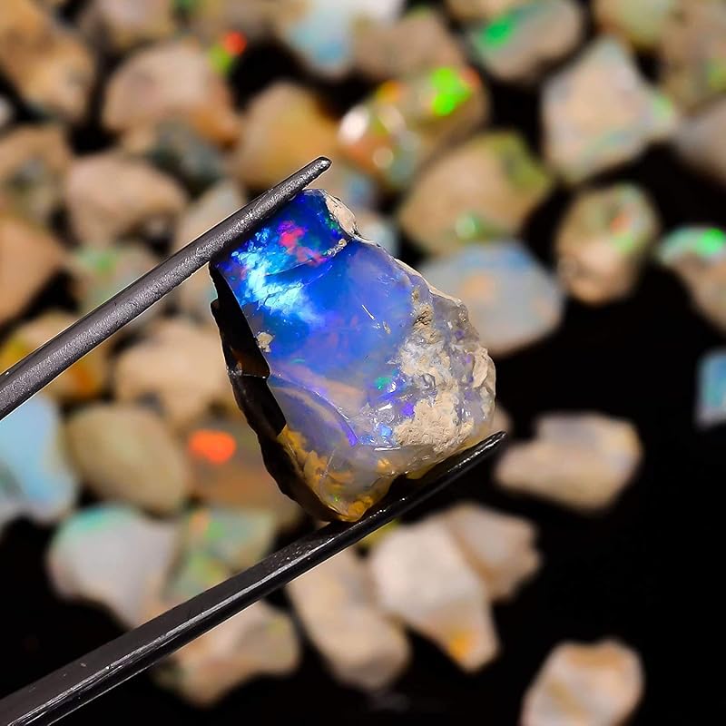50 carats Ethiopian Opal Raw, Fire Play Opal, Opal Supply, Jewelry Making Stones, DIY Crystals, Chakra Opal, Healing Opals, Birthstone Gemstones, Opal Rough, Rainbow Opal