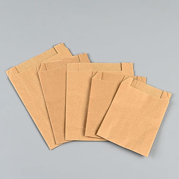Feminine Hygiene Liner Bags Sanitary Napkin Disposal Bag Dry Wax Grease Resistant Bags Waste Receptacle Paper Liners Kraft Paper Sacks for Cookies Snacks 50pcs
