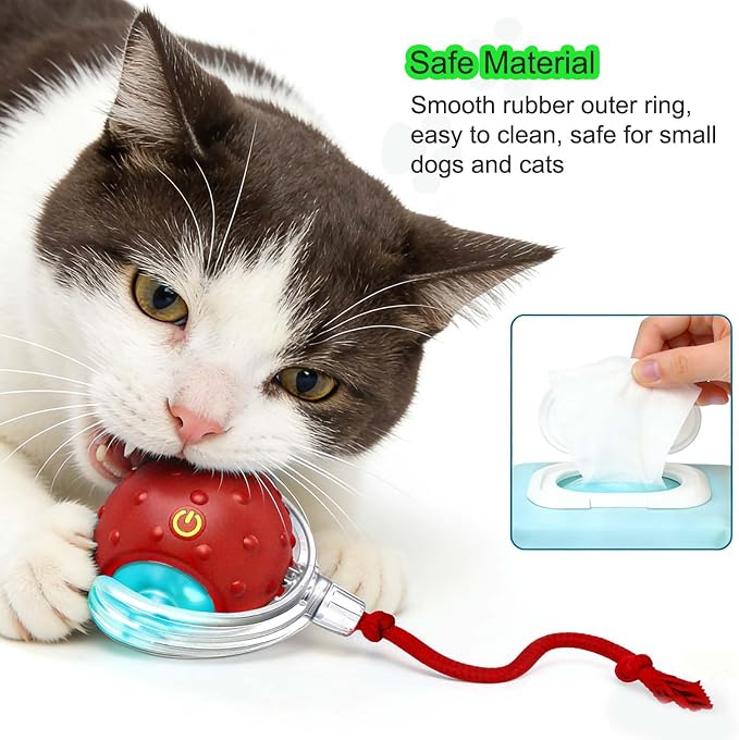 Tiny Fetch Motion Dog Toy,Interactive Cat Toy Rolling Ball