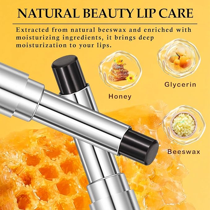 Honeynoir-Pink Honey Lipstick, Moisturizing Lip Color, Nourishing Lip Balm, Honey Noir Lipstick Suitable for All Skin Tones, Natural Lip Care, Long-Lasting Moisturization Non-Sticky (Black)