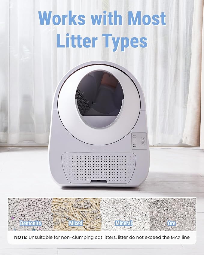 CATLINK Upgrade Automatic Cat Litter Box Self Cleaning with Mat | Double Odor Removal with odor purifier (optional) and carbon filter, Cat Litter Box for Multiple Cats from 3.5～22 lbs